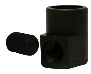 Serre-câble noir  avec vis blocage et Fem. 10*1mm