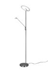 Lampadaire nickel mat BRANTFORD 30W avec liseuse de TrioLighting