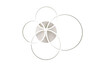 Plafonnier LED TRIO DRAKE 632210407 – Nickel mat, CCT & Télécommande