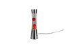 Lampe à lave LED ETNA Chrome - Liquide Clair & Lave Rouge