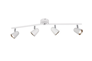 Plafonnier 4 Spots LED Trio TOULOUSE Blanc Mat - R82124131