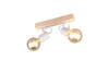 Réglette 2 Spots LYNAR Blanc Mat et Bois E27 - R86662031