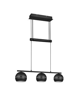 Suspension monte et baisse à 3 globes noir mat FLETCHER de TrioLighting