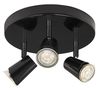 Plafonnier noir JUDY 3 têtes d'ARIC avec ampoules démontables Gu10 4.6W