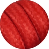 Cordon textile rouge avec interrupteur et fiche