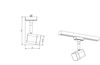 Spot ROUBAIX noir/blanc pour rail DUOline de TrioLighting