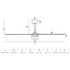 Ventilateur de Plafond PUNT noir/noyer- Contrôle Tuya Smart