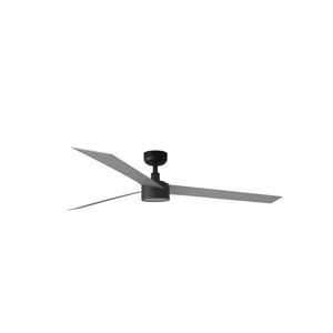 Ventilateur de plafond CRUISER XL noir/alu et  télécommande et Led
