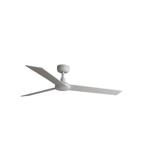 Ventilateur de plafond RUDDER L blanc/bois et télécommande