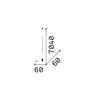 Ideal Lux FILO – Lampadaire laiton satiné/mat à fixer au plafond LED 2700K