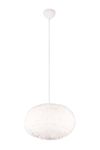 Suspension boule fourrure blanche Fourrure synth. Blanc 10w max.