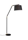 Lampadaire TRACY noir et doré avec abat-jour noir de TrioLighting