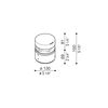 Borne extérieure ronde 150mm TOK 270° gris clair RAL9006