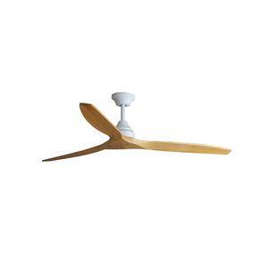 Ventilateur de plafond ALO L blanc/bois et télécommande