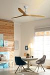 Ventilateur de plafond ALO L blanc/bois connecté TUYA et télécommande