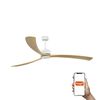 Ventilateur plafond KAUAI XXL blanc/bois avec télécommande connecté TUYA