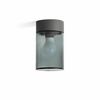 Plafonnier cylindrique KILA 200 verre fumé finition Anthracite et fumé