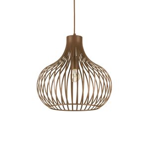 Suspension cage en cloche ONION finition Marron 