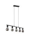 Lustre 5 douilles noir mat VANNES de Triolighting