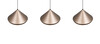Suspension LAGUNA 3 Cônes LED Café L70cm - 336210365