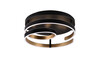 Plafonnier Trio Marnie 644110180 - LED 58 W dimmable - noir mat & doré