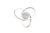Plafonnier MEO avec ruban led entrecroisé Métal Gris titane 15W