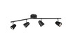 Plafonnier 4 Spots LED Trio TOULOUSE Noir Mat - R82124132