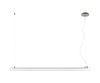 Suspension horizontale tube verre LED nickel Mat série OSLO