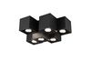 Plafonnier FERNANDO noir mat 6 cubes de Triolighting