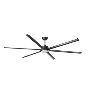 Ventilateur de plafond Rotterdam 25 XXL noir avec éclairage