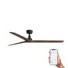 Ventilateur de plafond KLIM L noir/noyer connecté WIZ télécommande