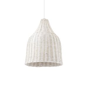 Suspension HAUNT en osier naturel finition Blanc 