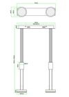 Lustre monte et baisse nickel mat 2 têtes FRANKLIN de TrioLighting