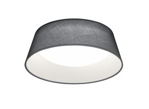 Plafonnier LED rond PONTS et abat-jour gris