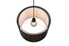 Suspension noire et tissu BURTON de Triolighting