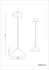 Suspension LAGUNA Grand Cône LED Café Ø30cm - 336219165