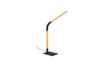 Lampe à poser NORRIS articulée noire et bois Métal/bois noir mat/bois 7W