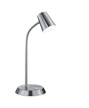 Lampe de bureau NARCOS nickel mat avec interrupteur 3 puissances