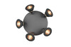 Plafonnier ROMEO Noir Mat 5 Cônes - 637010532