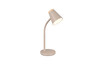 Lampe de bureau PONGO R55831143 – Beige mat, LED 4,5 W, tête flexible, métal & bois