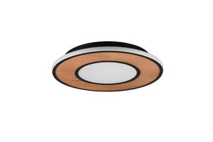 Plafonnier Led noir mat et bois DEACON de TrioLighting