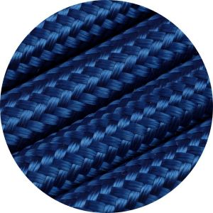 Cable rond 2x0.75mm² tressé textle bleu