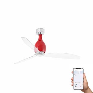 MINI ETERFAN – Ventilateur de plafond rouge brillant WiZ connecté avec moteur DC