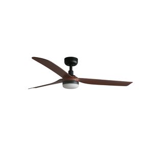 Ventilateur de Plafond PUNT noir/noyer avec Éclairage LED – Silence, Économie et Confort Toute l’Année