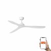Ventilateur plafond blanc GOTLAND – 6 vitesses, moteur DC silencieux, compatible Alexa & Google