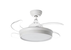 Ventilateur de plafond BLANES XS à 4 pales rétractables transparentes