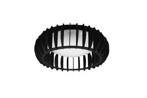 Plafonnier rond Led variable à lamelles noir mat MONTE